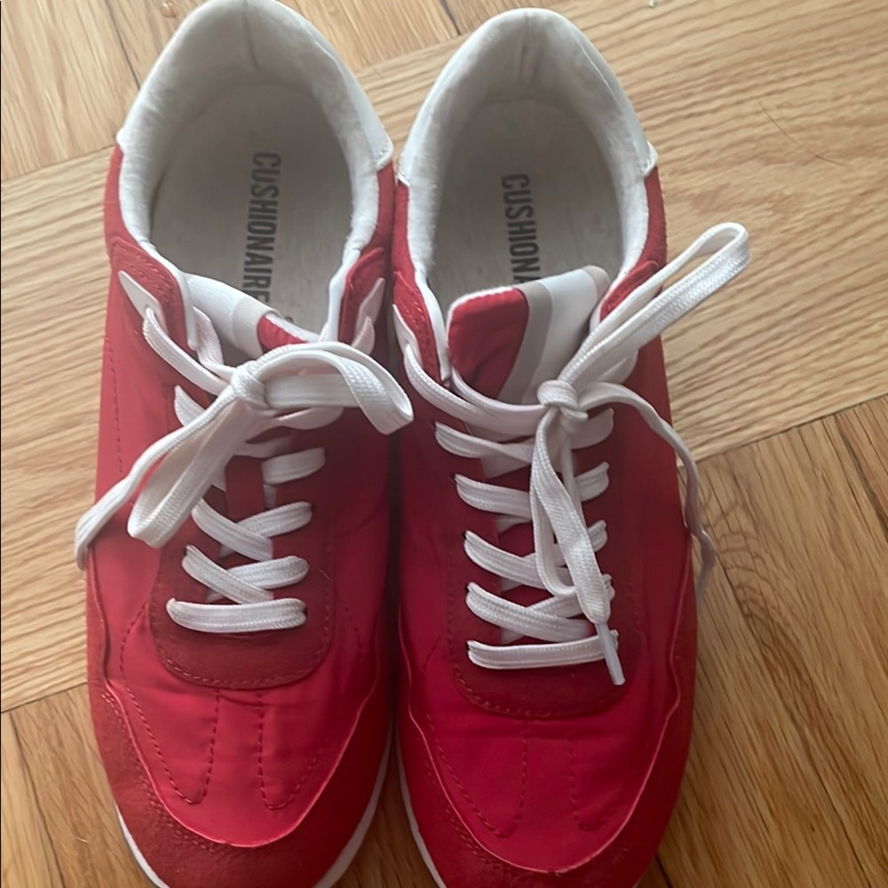 Red Women’s Sneakers - Casual Lace-Up Comfort - Picture 4 of 4